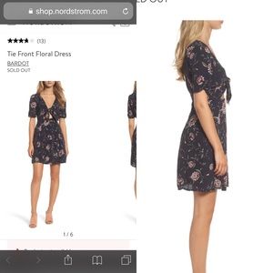 Bardot tie front floral dress (new with tags)